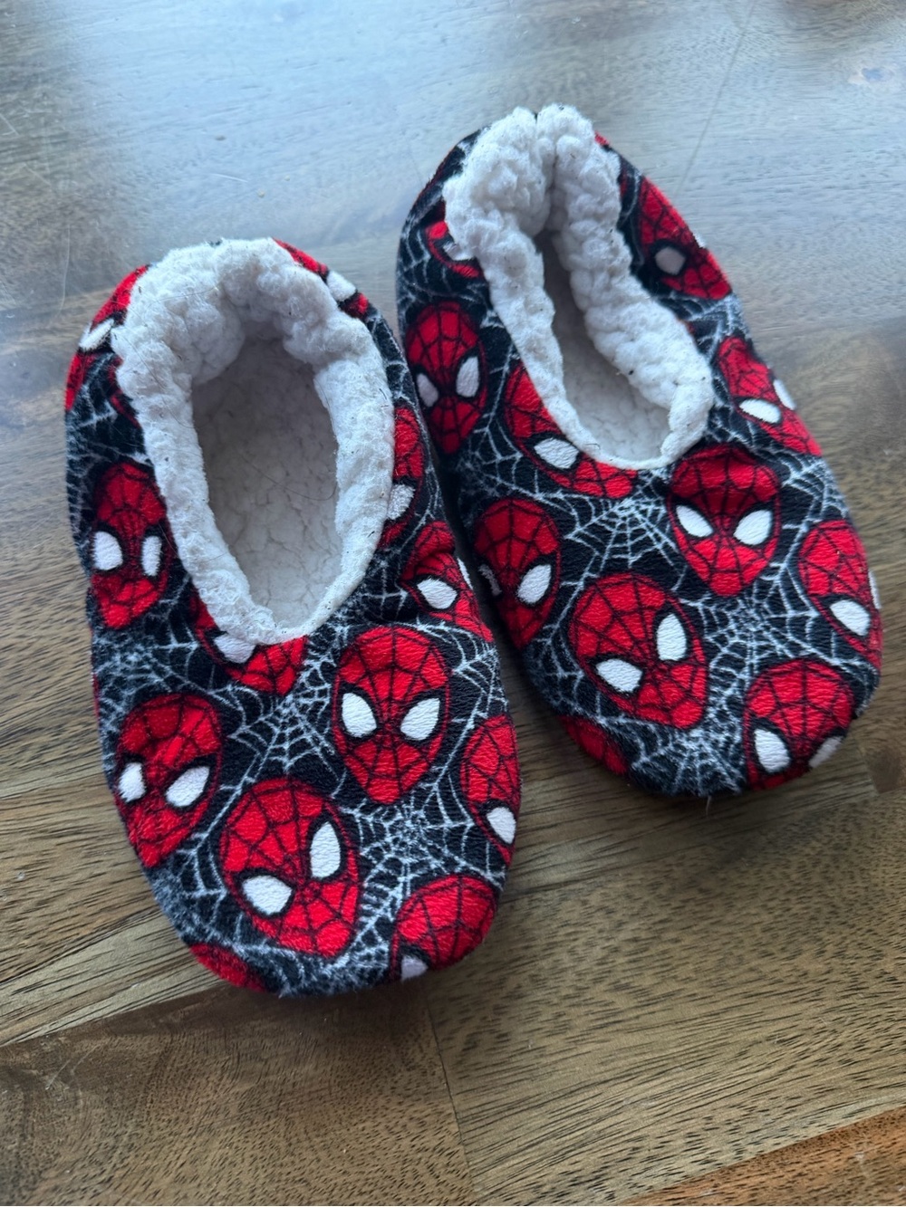 Marvel Spider-Man Red and Black Cozy Kids Slippers